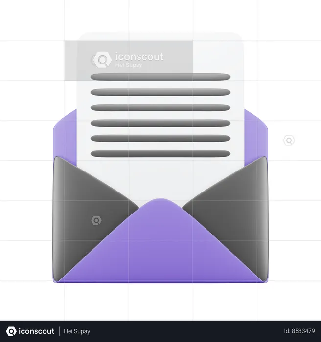 Correio de documento  3D Icon