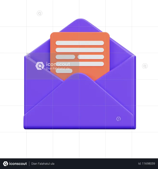 Correio de documento  3D Icon