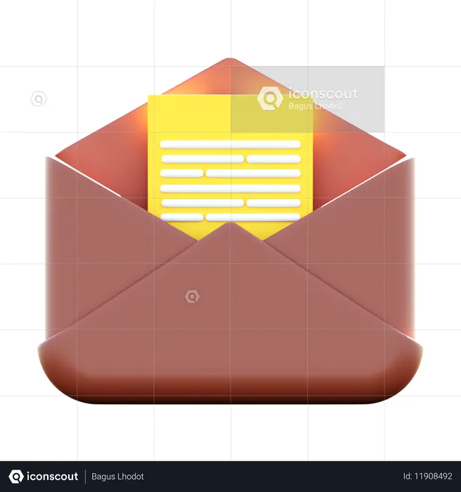 Correio de documento  3D Icon