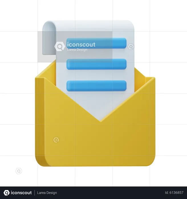Correio de documento  3D Icon