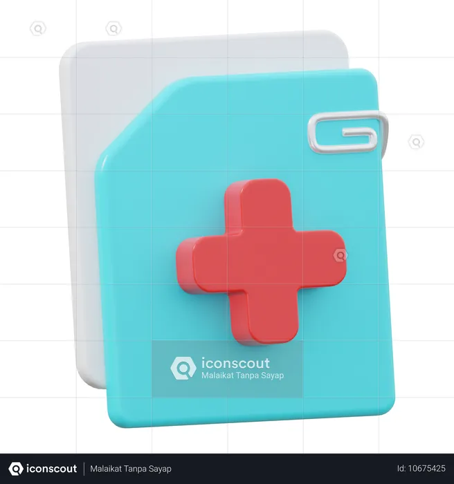 Documento medico  3D Icon