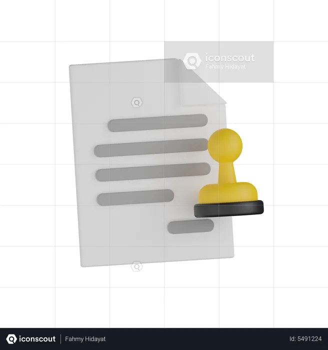 Documento notarial  3D Icon