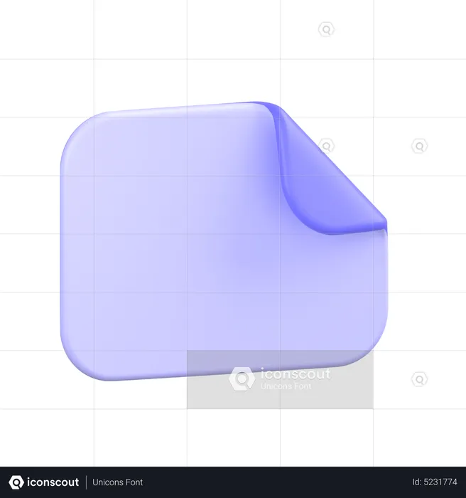 Documento horizontal  3D Icon