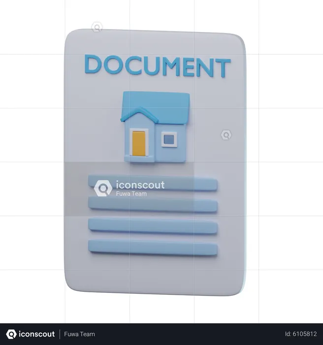 Documento de propriedade  3D Icon