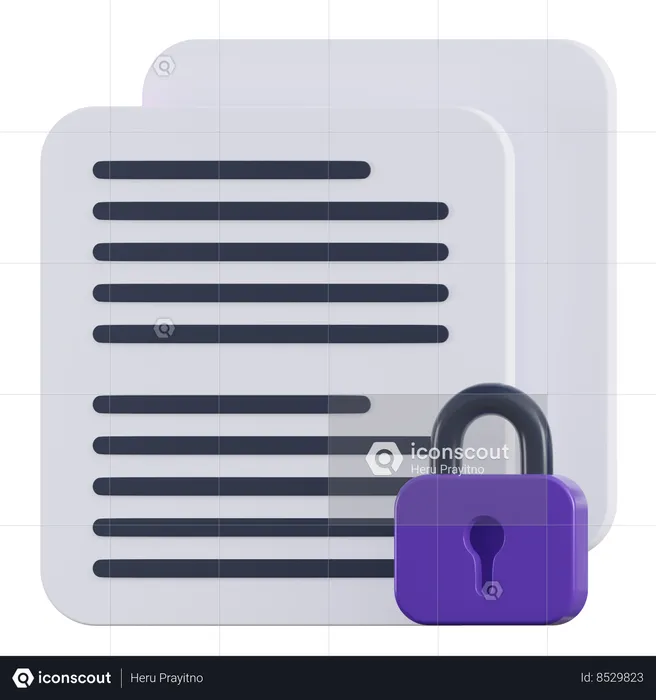 Documento seguro  3D Icon