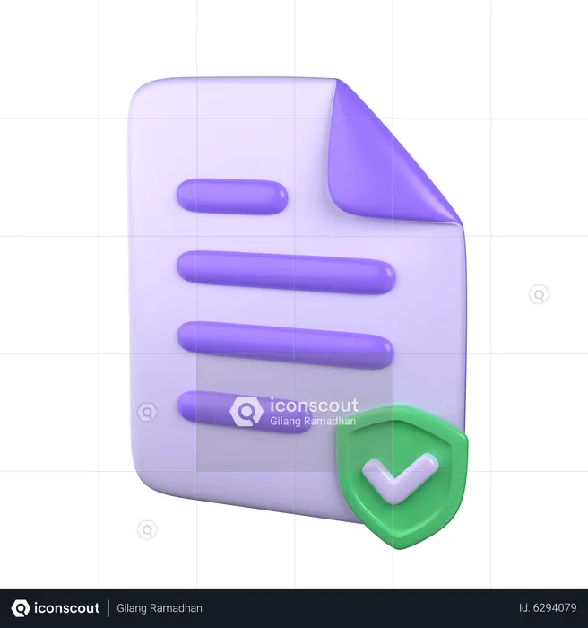 Documento protegido  3D Icon