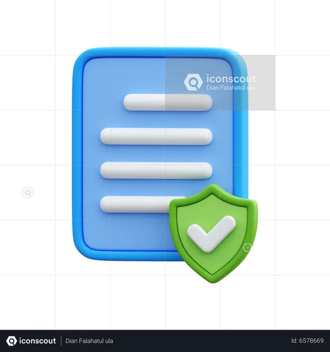 Segurança de documentos  3D Icon