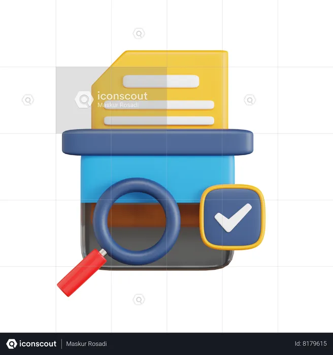 Documento de transparência  3D Icon