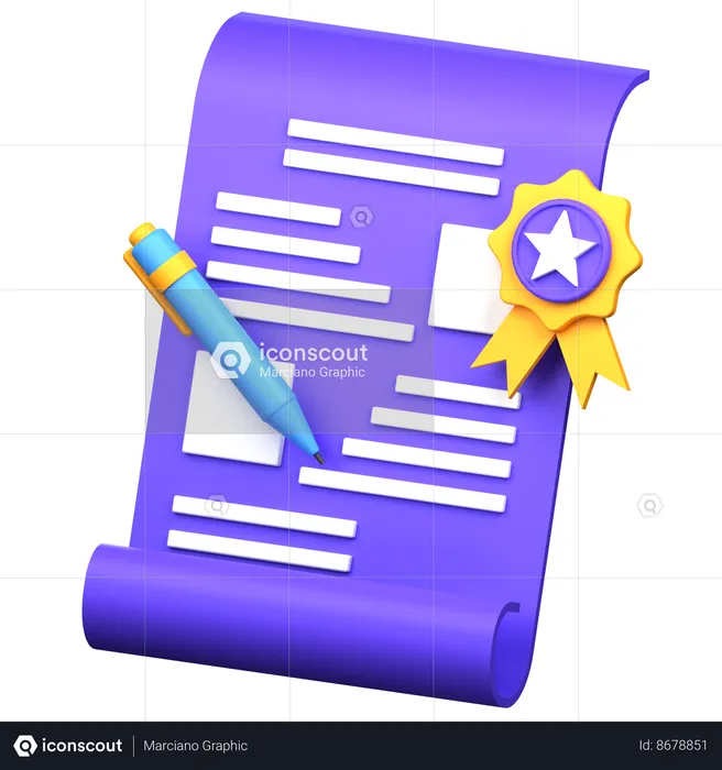 Documento de transparência  3D Icon