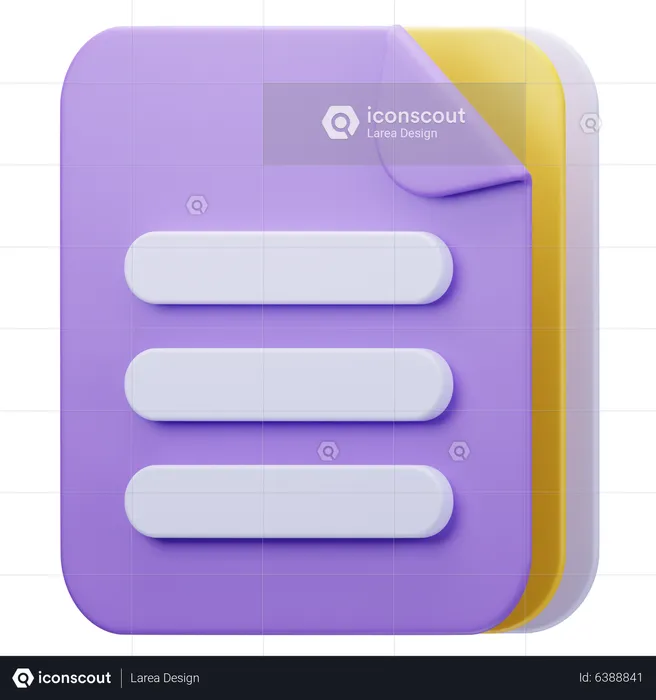 Documentos  3D Icon