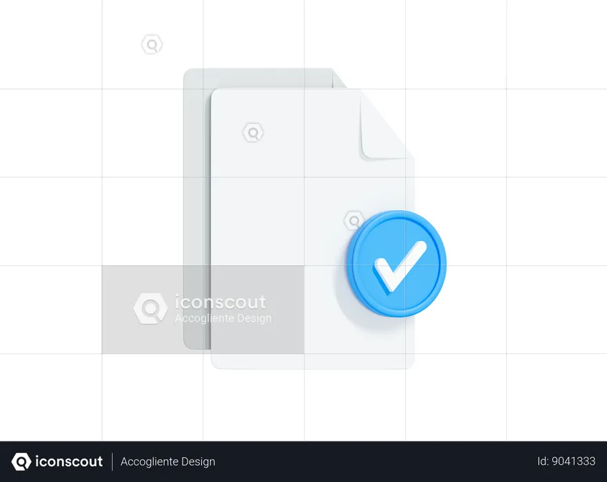 Documentos aprovados  3D Icon