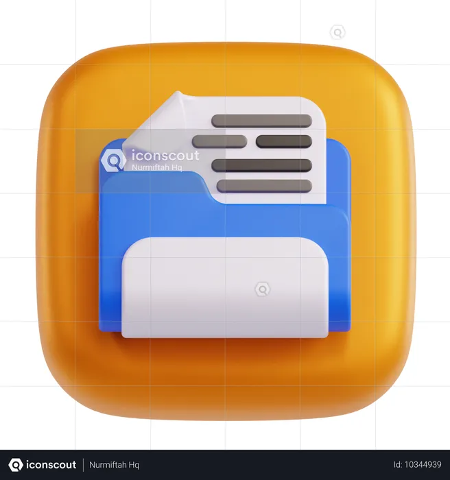 Arquivos de documentos  3D Icon