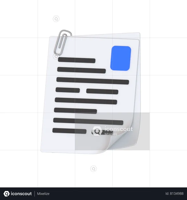 Documentos empresariales  3D Icon