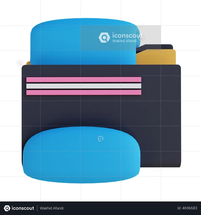 Documentos e pastas  3D Illustration