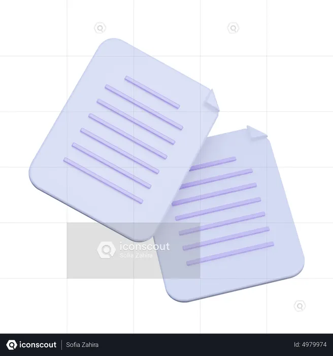 Documents  3D Icon