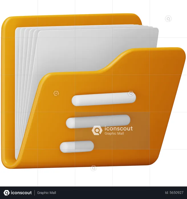 Documents Folder  3D Icon