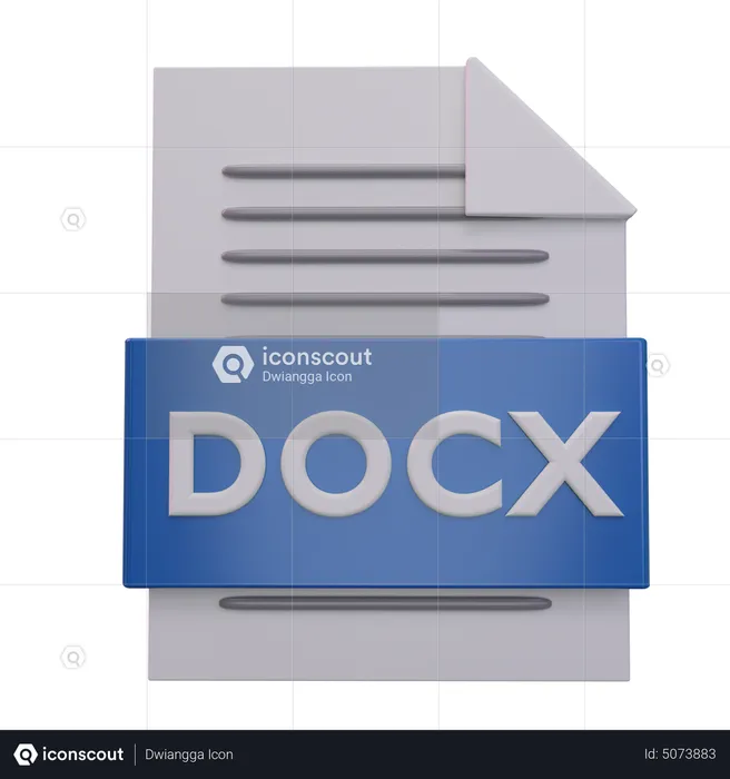 Docx-Datei  3D Icon