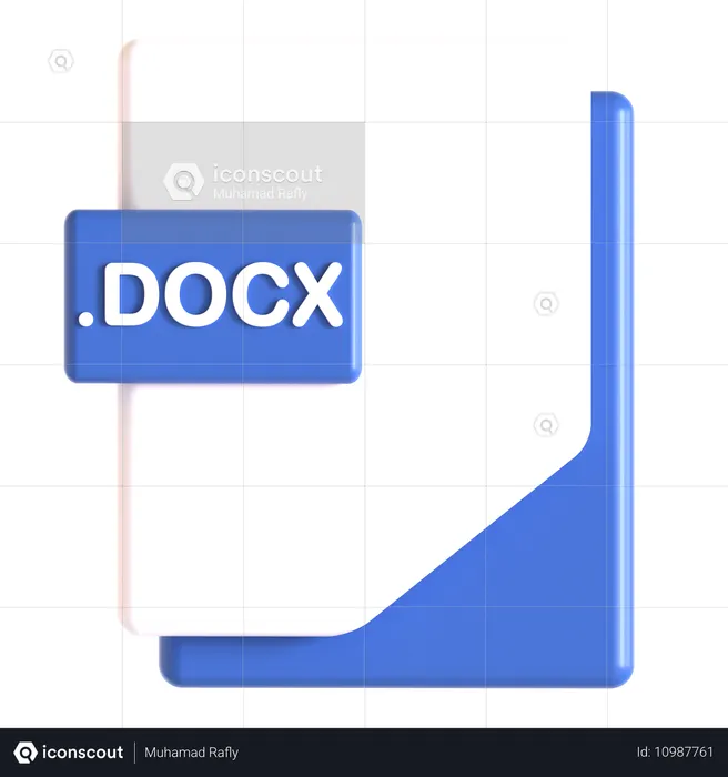 Docx Extension  3D Icon
