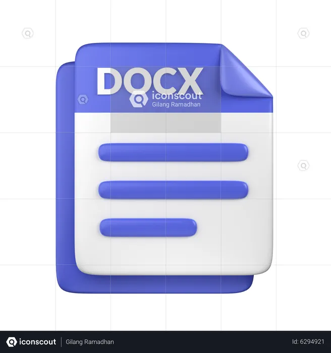 DOCX File  3D Icon