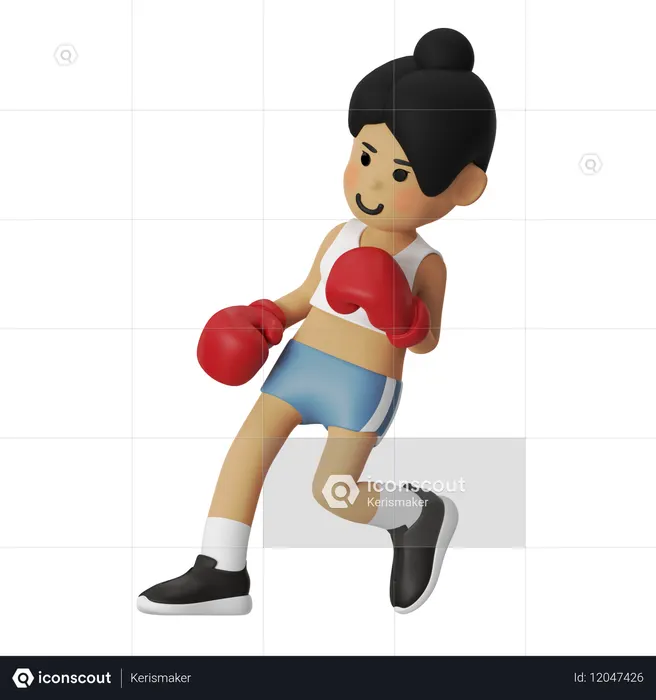 Fille de boxe Dodge  3D Illustration