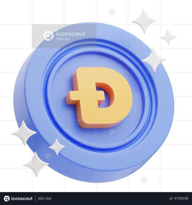 Dodgecoin  3D Illustration