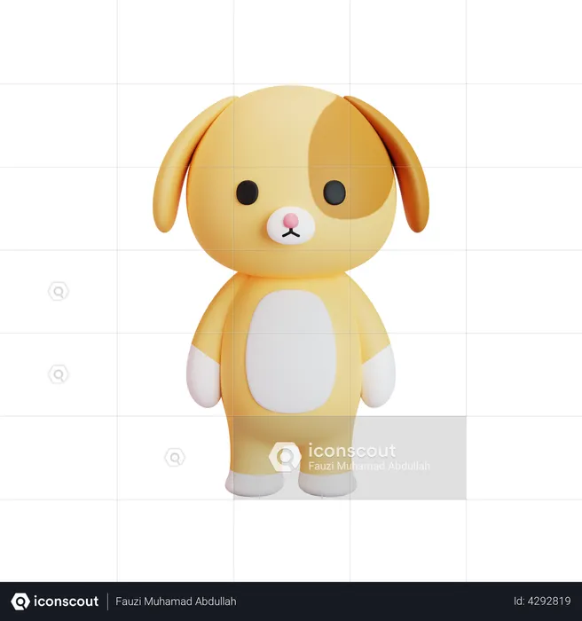 Dog Emoji 3D Illustration