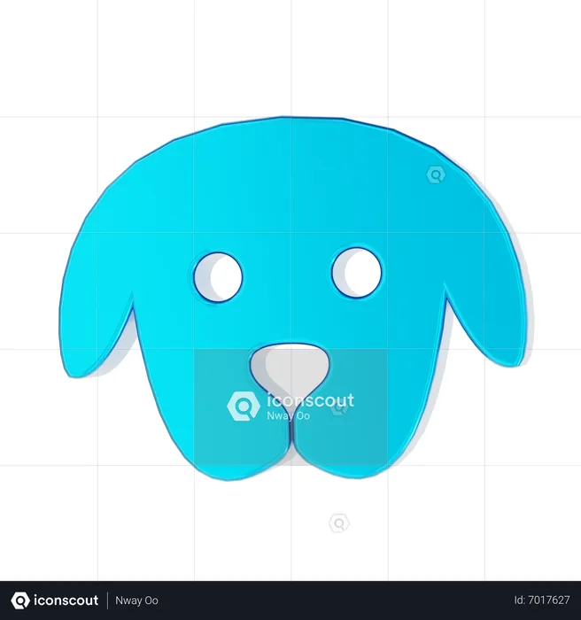 Dog head  3D Icon