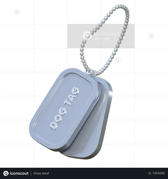Dog Tag  3D Icon