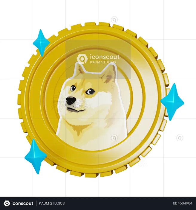 Doge Coin  3D Illustration