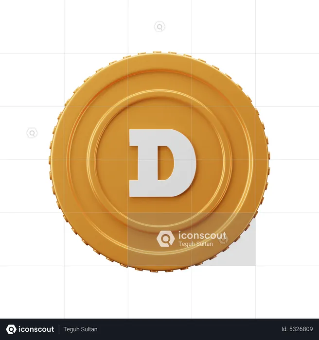 Doge Coin  3D Icon