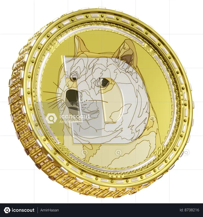 Dogecoin  3D Icon