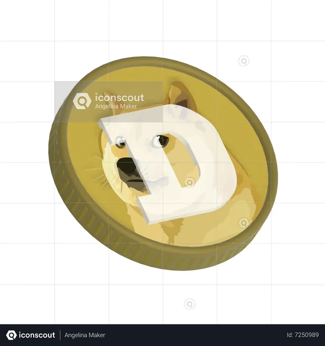 Dogecoin  3D Icon