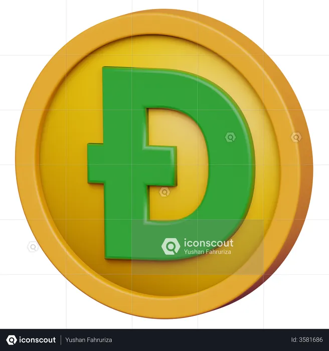 Dogecoin  3D Icon