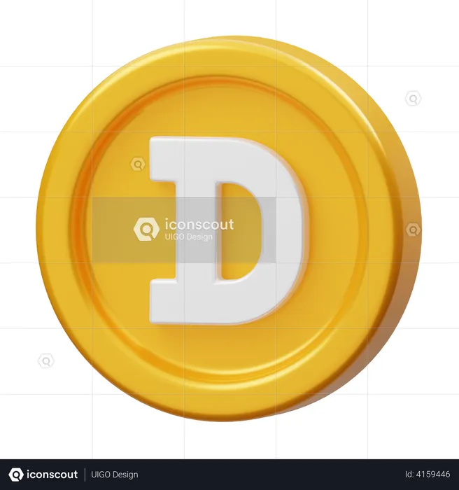 Dogecoin  3D Illustration