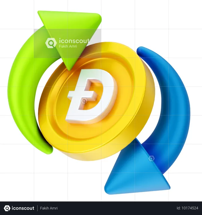 Dogecoin-Austausch  3D Icon