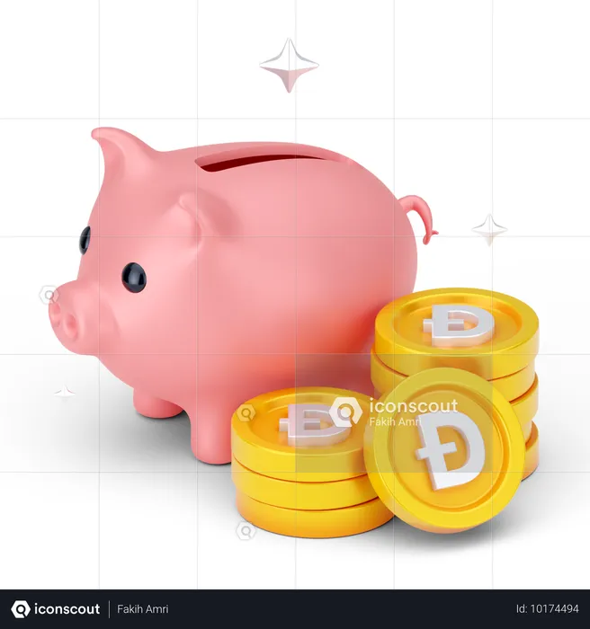 Economia de dogecoin  3D Icon