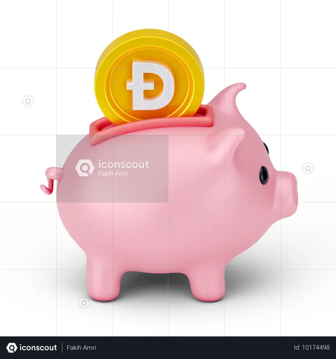 Economia de dogecoin  3D Icon