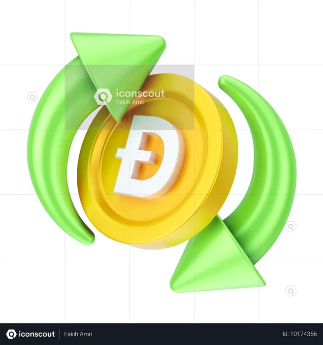 도지코인 교환  3D Icon