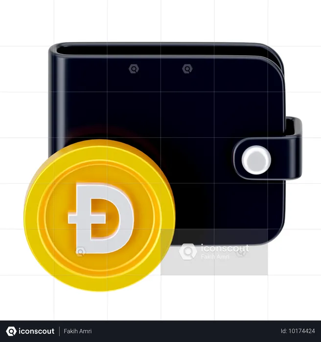 Dogecoin-Geldbörse  3D Icon