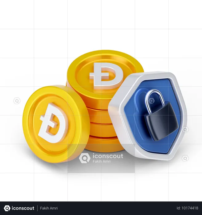 Dogecoin Lock  3D Icon