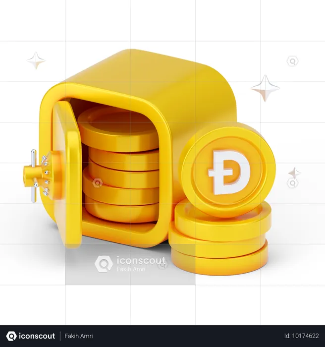 Dogecoin Savings  3D Icon