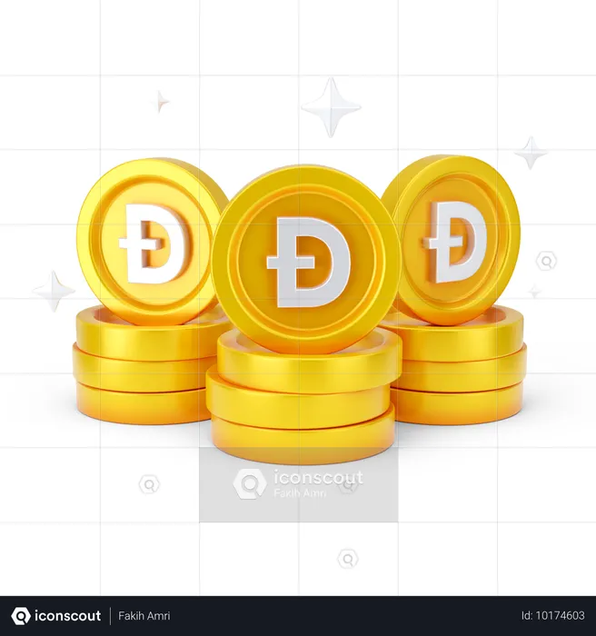 Dogecoins  3D Icon