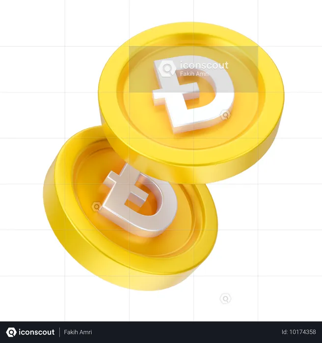 Dogecoins  3D Icon