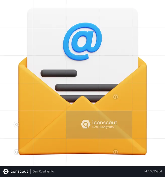 Dokumentenmail  3D Icon