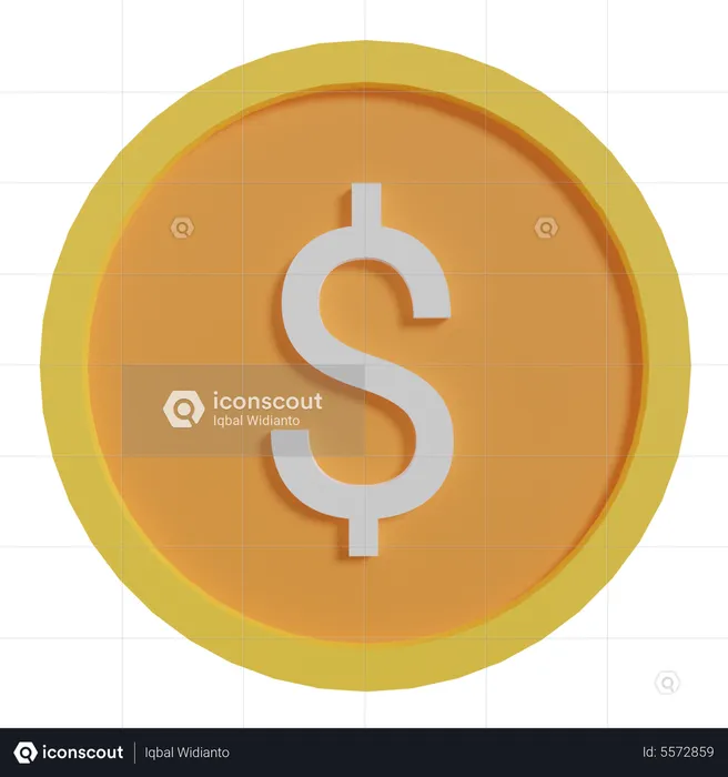 Dólar  3D Icon