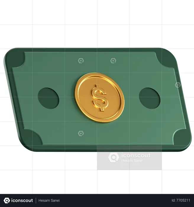 Dólar  3D Icon