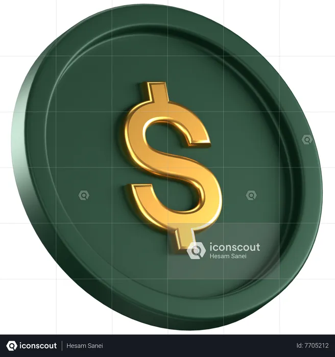 Dólar  3D Icon