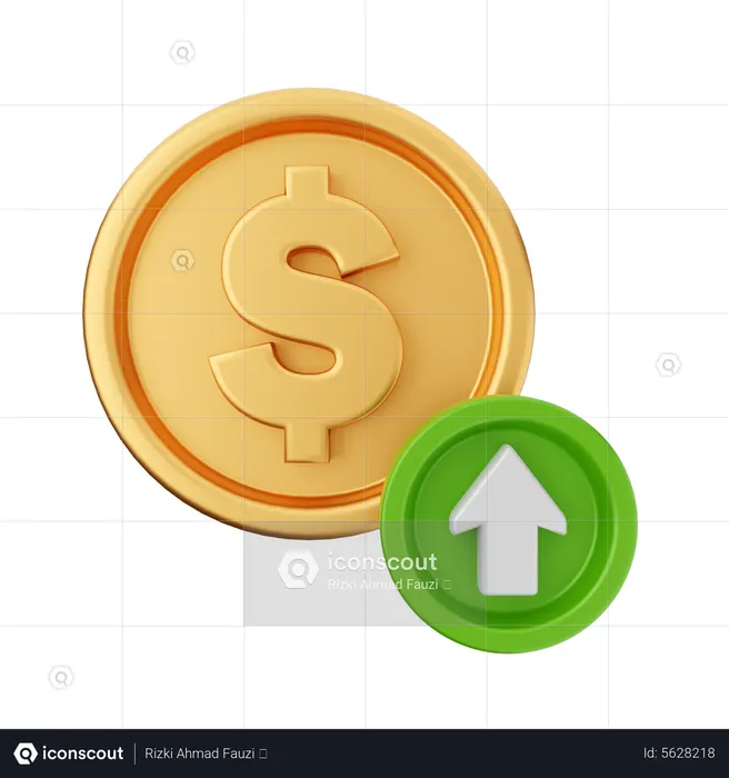 Dolar aumentando  3D Icon