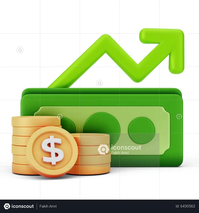 Dólar aumentando  3D Icon