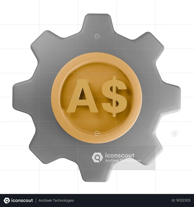 Dólar australiano  3D Icon